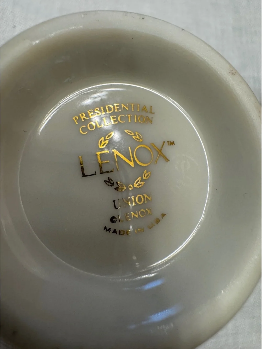 Vintage Lenox Presidential Collection Union 6-Piece Tea Cup & Plate Set